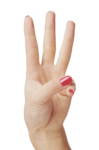 Скачать PNG картинку на прозрачном фоне Три пальца