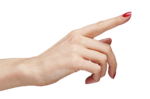 Скачать PNG картинку на прозрачном фоне Указательный женский палец