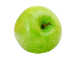 Скачать PNG картинку на прозрачном фоне Зеленое яблоко, вид сверху