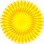 Скачать PNG картинку на прозрачном фоне Желтая цветок одуванчика, иллюстрация