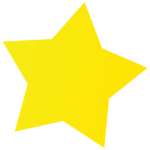 Скачать PNG картинку на прозрачном фоне Желтая пятиконечная звезда