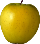 Скачать PNG картинку на прозрачном фоне Желтое яблоко, Гольден