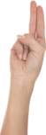 Скачать PNG картинку на прозрачном фоне Женская рука, цказательный и средний вместе, остальные прижаты