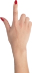 Скачать PNG картинку на прозрачном фоне Женская рука, три пальца прижаты
