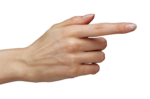 Скачать PNG картинку на прозрачном фоне Женская рука указывает